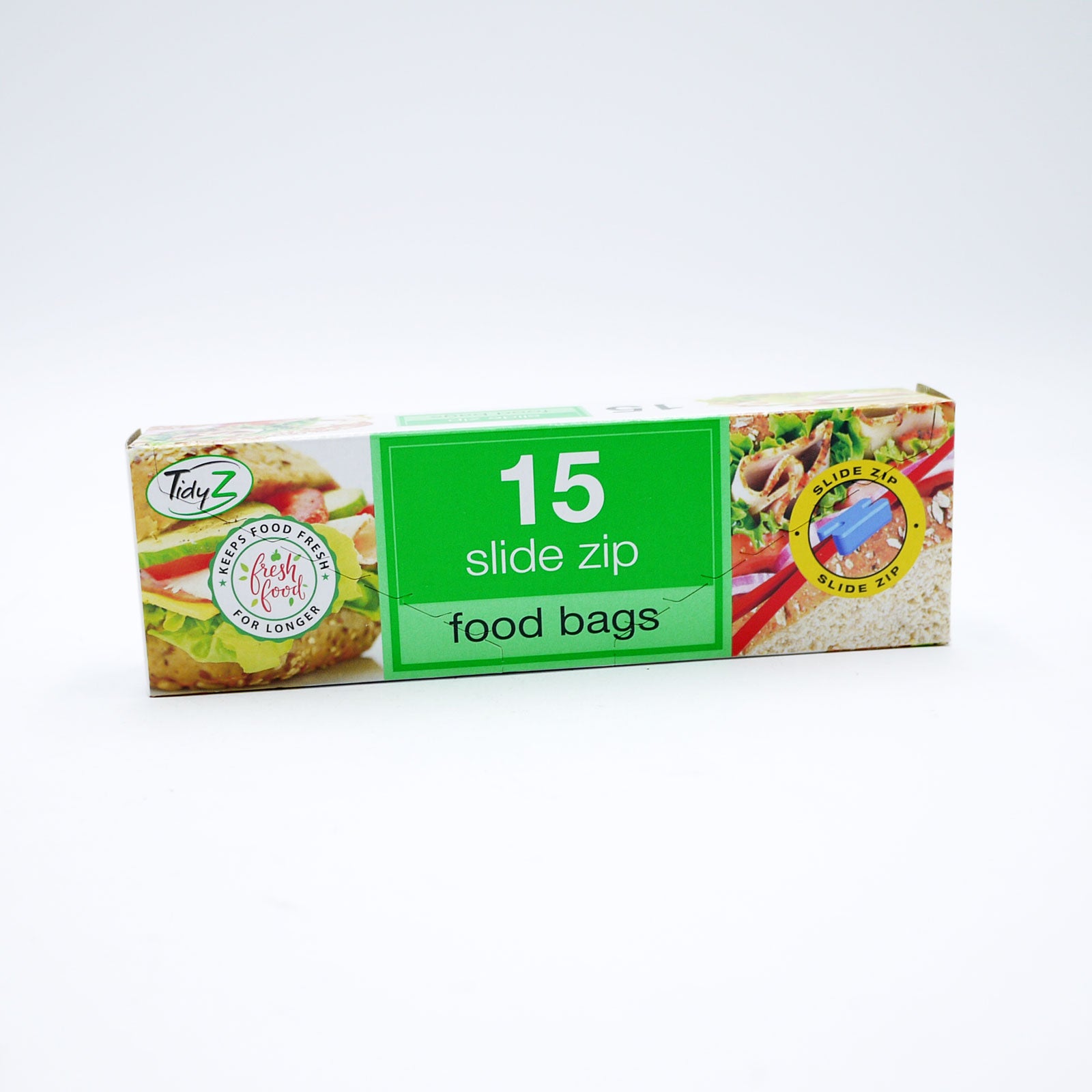 TidyZ 15 Slide Zip Food Bags 17cm x 19cm TidyZ 15 Slide Zip Food Bags 17cm x 19cm